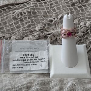 Rose Gold Pink Sapphire Ring